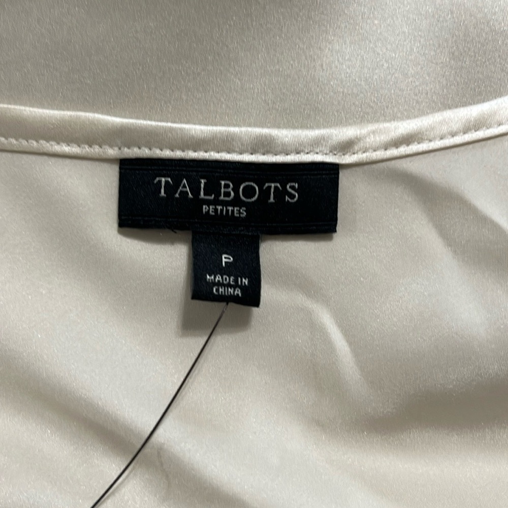 Talbots Silk Cream Fitted Bustier Camisole - Picture 3 of 8